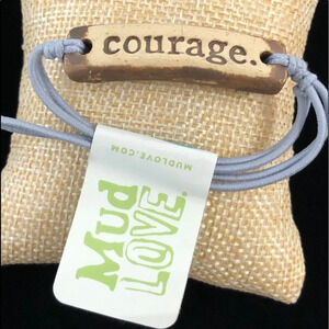 NWT Mud Love Courage Bracelet Gray Indiana New